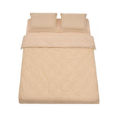 Lenjerie de pat din microfibra cu broderie, pentru 2 persoane, 4 piese, crem Tuffata